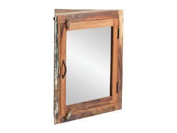 Woodkings  Rohová zrcadlová skříňka Gautama z recyklovaného dřeva