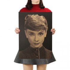 Tie Ler  Plakát Audrey Hepburn 51,5x36cm Vintage č.16 