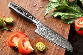 Xinzuo  Santoku nůž 5" XINZUO KÓČI 67 vrstev damaškové oceli