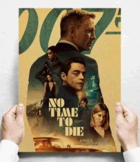 Tie Ler  Plakát James Bond Agent 007, Daniel Craig, No Time to Die č.206, 29.7 x 42 cm 