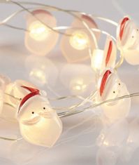 ACA Lightning  LED dekorační girlanda - Santa, teplá bílá barva, 2xAA, 170 cm
