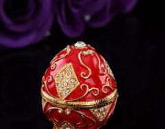 INTEREST luxusní smaltovaná šperkovnice ve tvaru vejce.