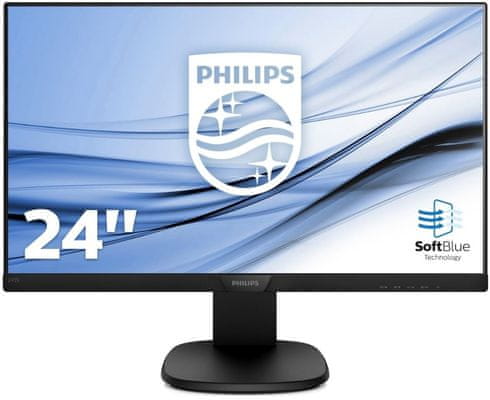 Philips 243S7EHMB irodai monitor grafikusoknak, fejlesztőknek, tervezőknek, kreatívoknak Full HD kompatibilitás sRGB NTSC felbontás 2×3 W-os hangszóró 