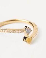 PDPAOLA Elegantní pozlacený prsten se zirkony VILLA AN01-647 (Obvod 50 mm)