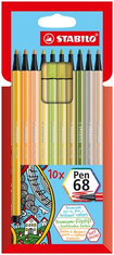 Stabilo Fixy "Pen 68", 10 barev, 1 mm, 6810-22