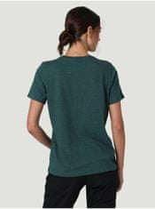Wrangler Tmavě zelené dámské žíhané tričko Wrangler XS