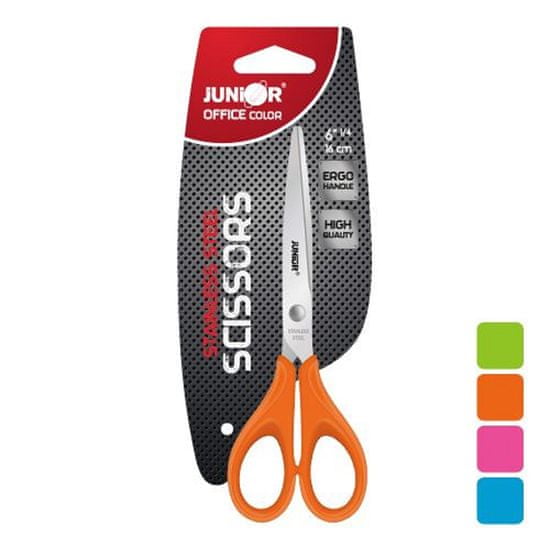 Junior Nůžky PVC Office color 6' 15 cm - 3 balení