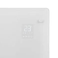 VONROC Luxusní elektrické topení - Skleněné konvekční topení - 1500W - 18m2 - Ruční a Wifi ovládání - Nastavitelný termostat a časovač - Bílá barva