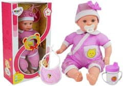 Dětská panenka 45 cm Růžové oblečení