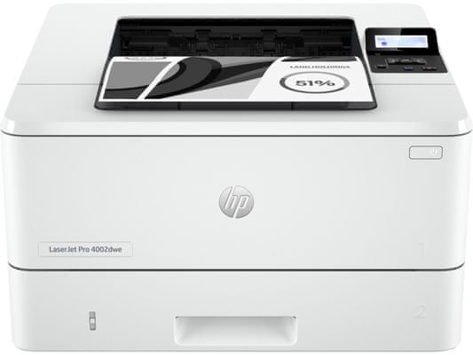 Tiskárna HP Laserjet Pro 4002dwe černobílá laserová vhodná do kanceláře doma domácí tiskárna USB gigabit Wi-Fi Bluetooth zásobník LCD displej