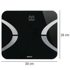 Wenko Osobní váha LED, 30 x 26 cm cm, černá 