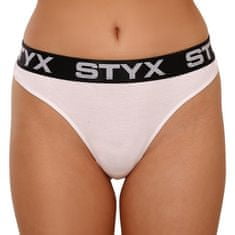 Styx Dámská tanga sportovní guma bílá (IT1061) - velikost S