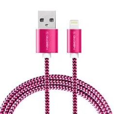 GoGEN Kabel USB/lightning 1m opletený GOGLIGHTN100MM25, fialový