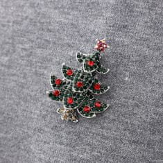 Pinets® Brož vánoční strom s kubickými zirkony