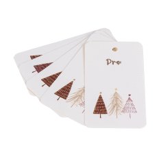 CANDY SOAP Vánoční jmenovky na dárky - stromečky, 5 ks
