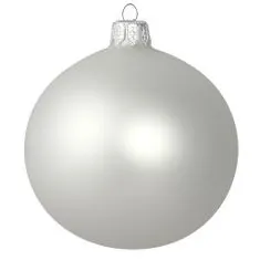 Decor By Glassor Vánoční koule bílá matná (Velikost: 10)