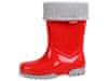 Červené, zateplené dívčí boty do deště od Demar 20-21 EU