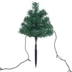 Greatstore Vánoční stromky k cestě 6 ks teplé bílé LED diody 45 cm PVC
