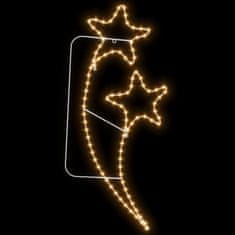 Greatstore Světelné řetězy ve tvaru hvězdy 2 ks se 180 teplými bílými LED
