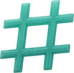 AKUKU chladící kousátko hashtag - modré