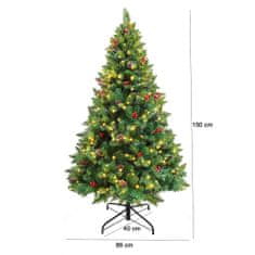 Timeless Tools Umělý vánoční stromek s 180 LED diodami, teplý bílý, 150 cm
