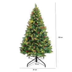 Timeless Tools Umělý vánoční stromek s 100 LED diodami, teplý bílý, 120 cm