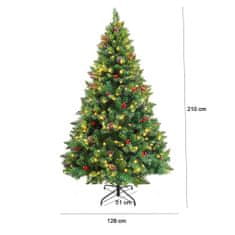 Timeless Tools Umělý vánoční stromek s 320 LED diodami, teplý bílý, 210 cm