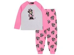 sarcia.eu Dívčí pyžamo DISNEY Minnie Mouse s dlouhým rukávem, růžovo šedé 3-4 lat 104 cm