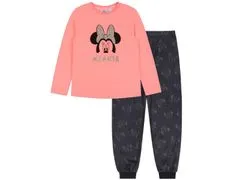 sarcia.eu Dívčí pyžamo DISNEY Minnie Mouse s dlouhým rukávem, oranžově šedé 7-8 lat 128 cm