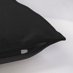 KZ Povlak na polštář z bavlněného saténu 50x60 v jedné barvě černé
