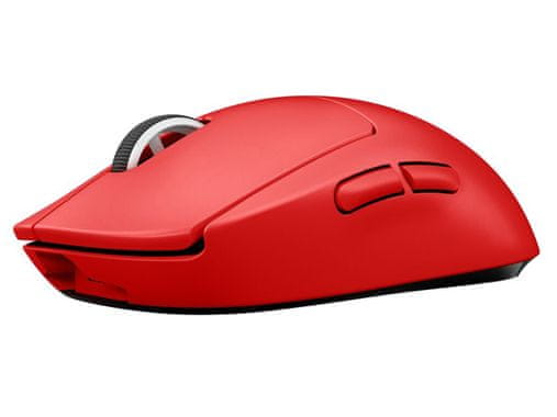Stylová optická počítačová myš Logitech G Pro X Superlight, červená (910-006784) ultra lehká tichá přesná citlivost DPI 100 25600 senzor HERO 25K Lightspeed technologie bezdrátové připojení
