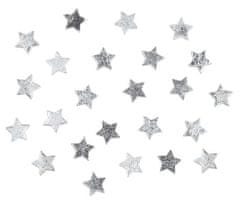 Anděl Přerov Hvězdičky dřevěné 2,5 cm, 24 ks, stříbrné