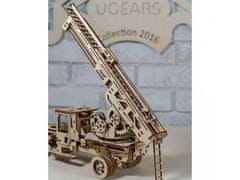 UGEARS 3D mechanické puzzle Truck UGM-11 s požárním žebříkem 537 součástí