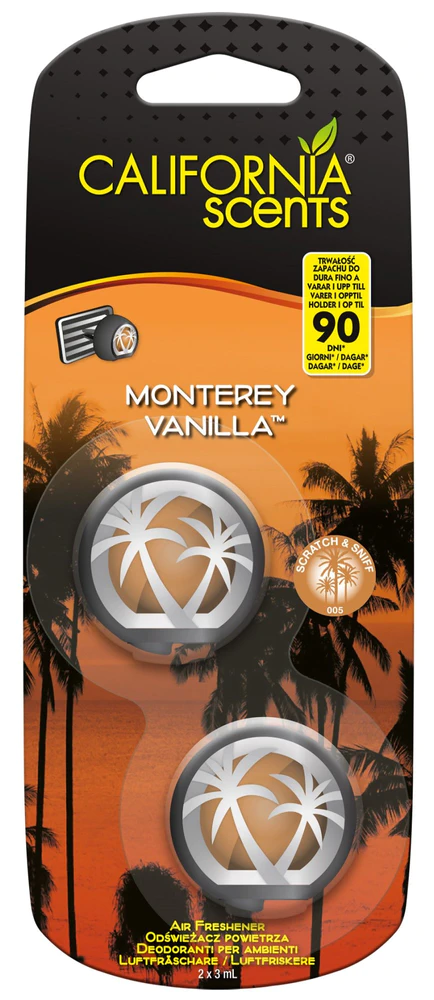 Levně California Scents Mini Diffuser Vanilla - Vanilka 2 kusy