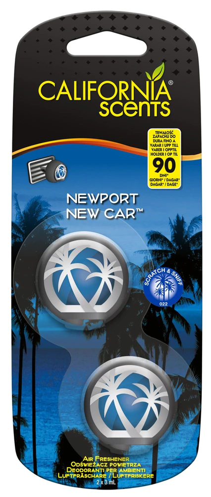 Levně California Scents Mini Diffuser Newport New Car - Nové auto 2 kusy