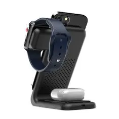 Tech-protect A20 3in1 bezdrátová nabíječka na mobil / AirPods / Apple Watch, černá