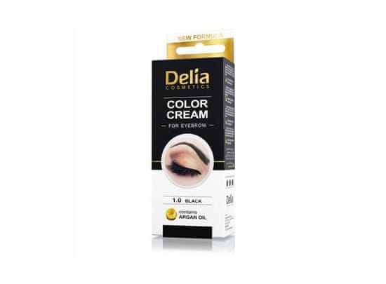 DELIA COSMETICS DELIA COLOR CREAM - barva na obočí černá 15 ml