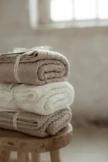 Pletená deka 100% Merino vlna Warm Beige