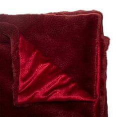 Feeric Lights Kožešinová deka, červená barva, 125 x 150 cm