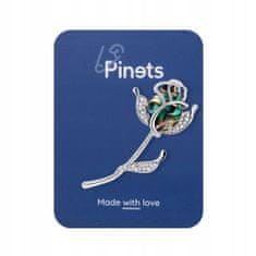 Pinets® Brož stříbrná růže s perletí