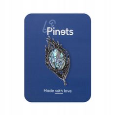 Pinets® Brož přívěšek paví pero zdobené perletí a kubickou zirkonií