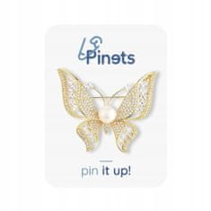Pinets® Brož motýl, pozlacený 14karátovým zlatem