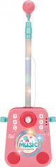 Wiky  Hudební box s mikrofonem růžový 19x8,5x92 cm