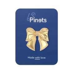 Pinets® Brož zlatá stuha luk