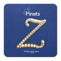 Pinets® Brož zlaté písmeno Z s perlami