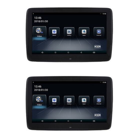 Stualarm Set LCD monitorů 11,6 OS Android/USB/SD s držákem na opěrku pro Mercedes-Benz (ds-x116MC)