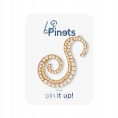 Pinets® Brož zlaté písmeno S s perlami