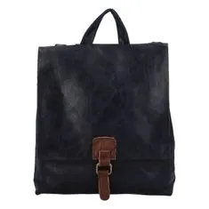 Paolo Bags Dámský koženkový batůžek Larsen, tmavě modrý