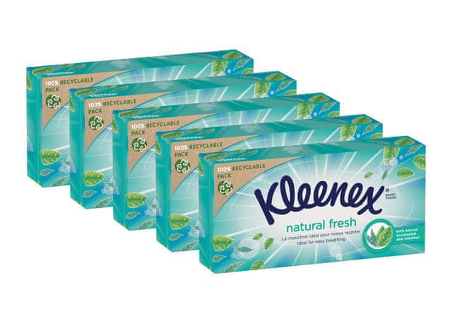 Levně Kleenex hyg.kap. PACK 5 x Natural Fresh Box 4x64ks