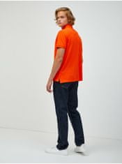 Tommy Hilfiger Oranžové pánské polo tričko Tommy Hilfiger L